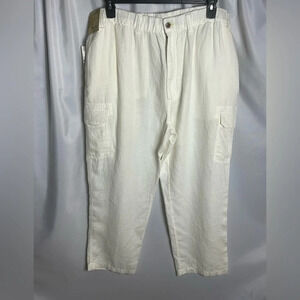 Roundtree & York NWT Mens Caribbean Big and Tall Size 44X30 Cargo Linen Pants